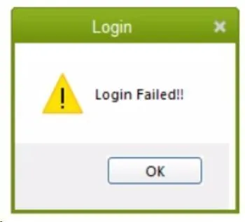 QuickBooks login failed