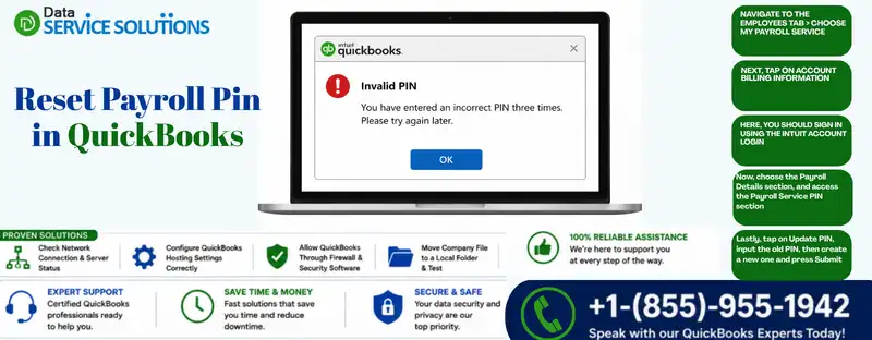 reset payroll pin in quickbooks