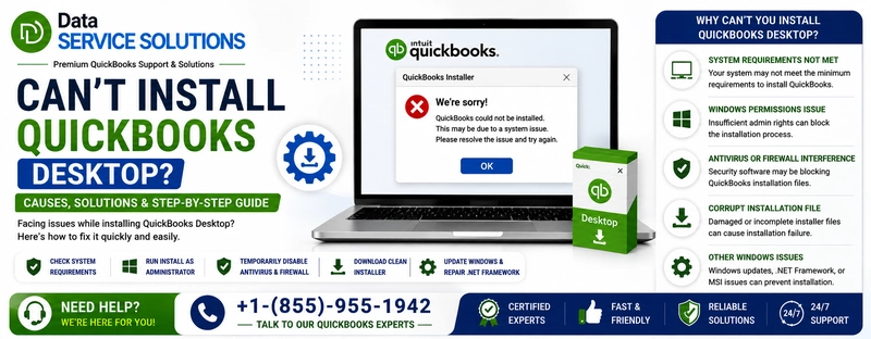 cant install quickbooks desktop