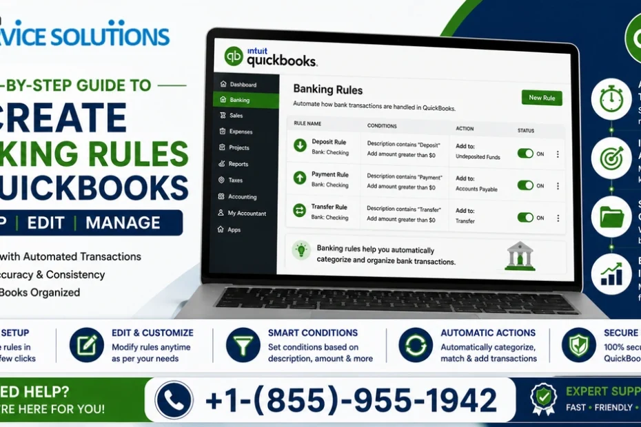 create banking rules in quickbooks