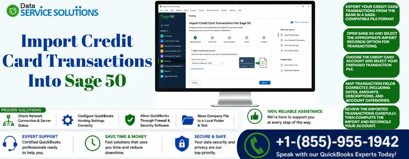 import credit card transactions into sage 50