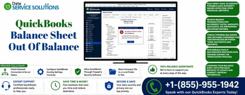 quickbooks balance sheet out of balance