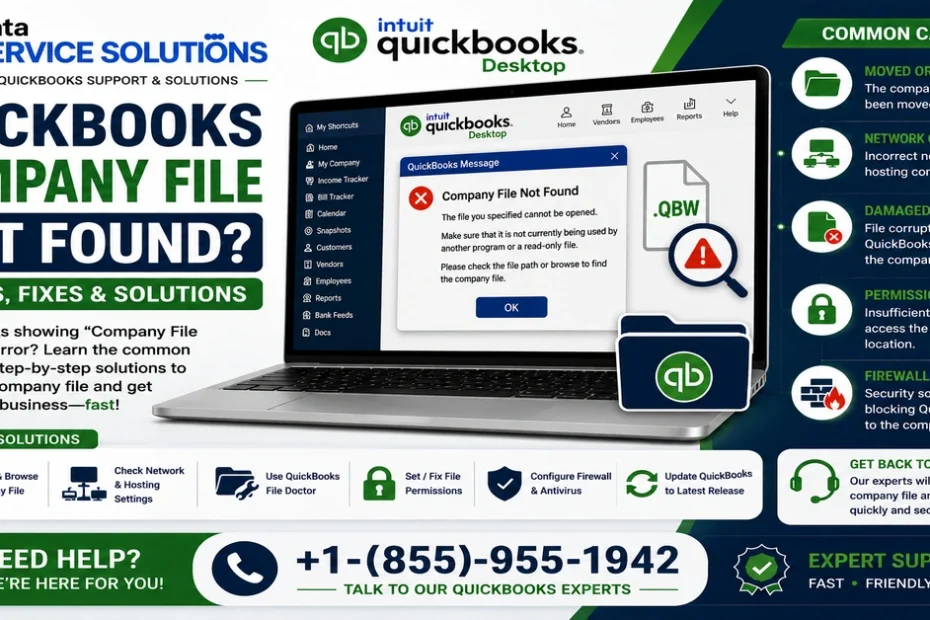quickbooks company file not found