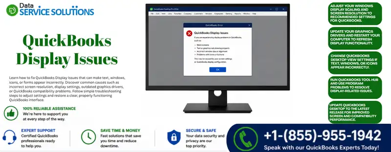 quickbooks display issues