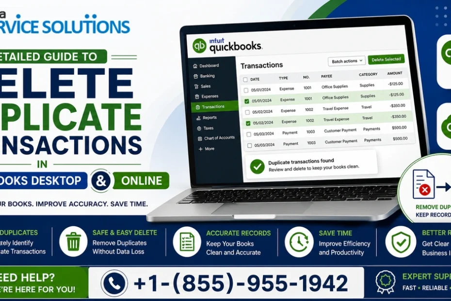 quickbooks duplicate transactions