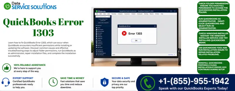 quickbooks error 1303