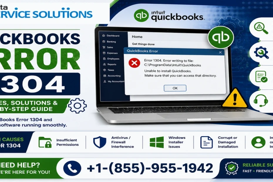 quickbooks error 1304