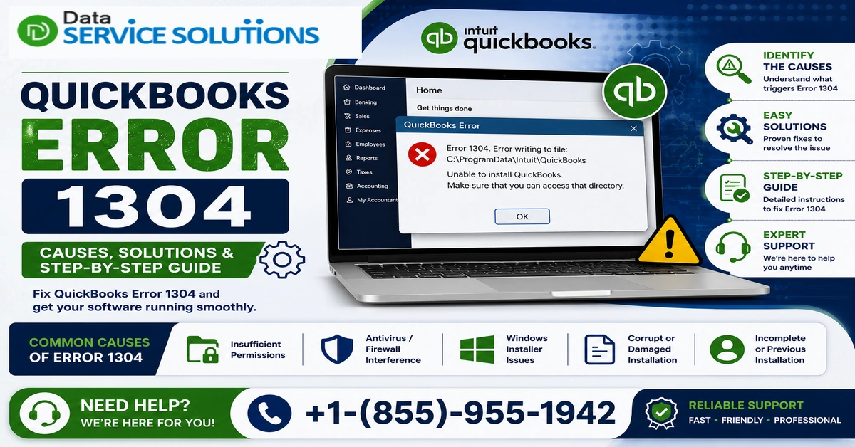quickbooks error 1304