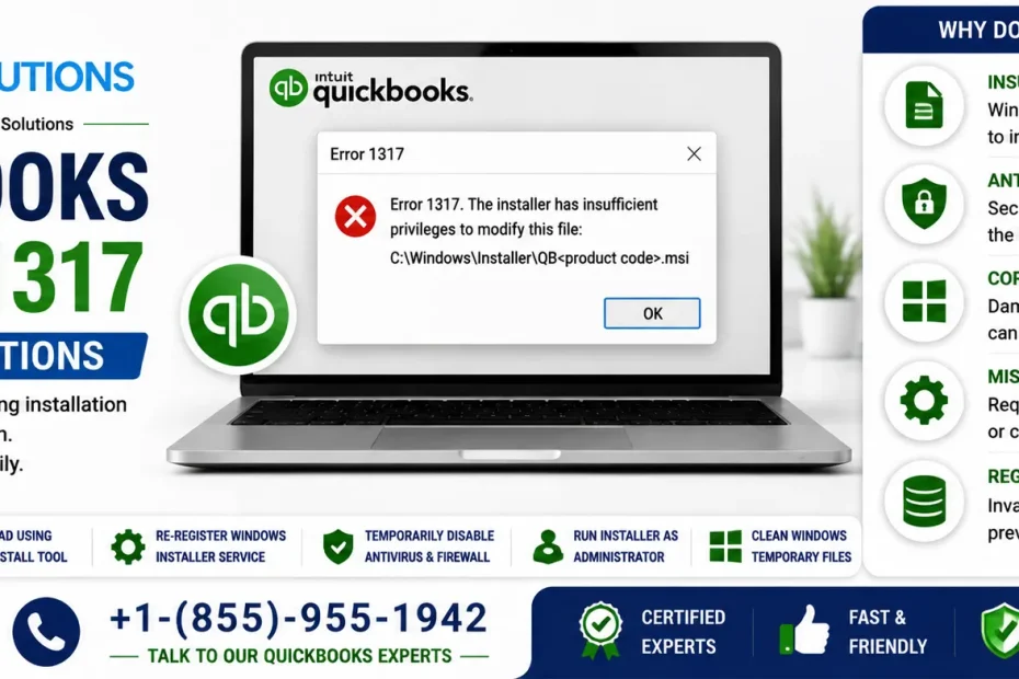 quickbooks error 1317