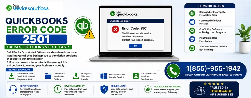 quickbooks error code 2501