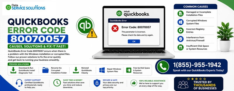 quickbooks error code 80070057