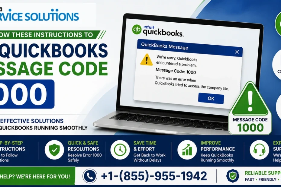 quickbooks message code 1000