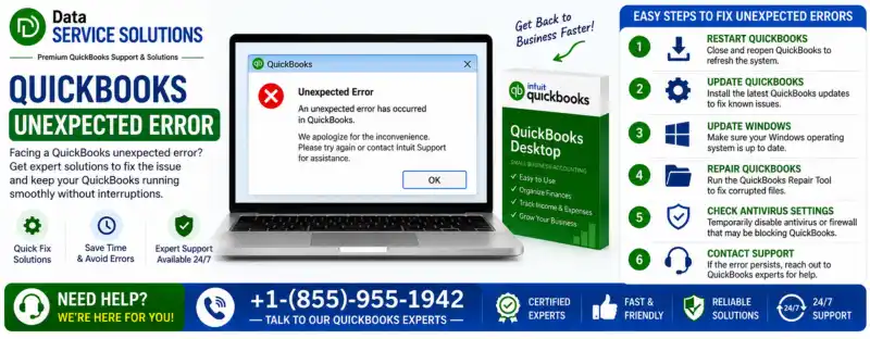 quickbooks unexpected error