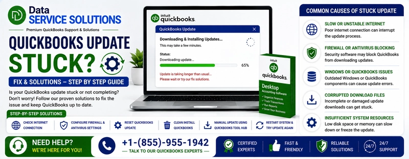 quickbooks update stuck