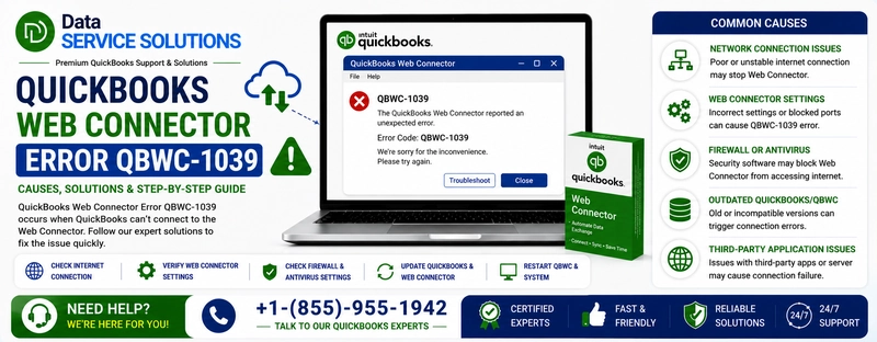 quickbooks web connector error qbwc-1039
