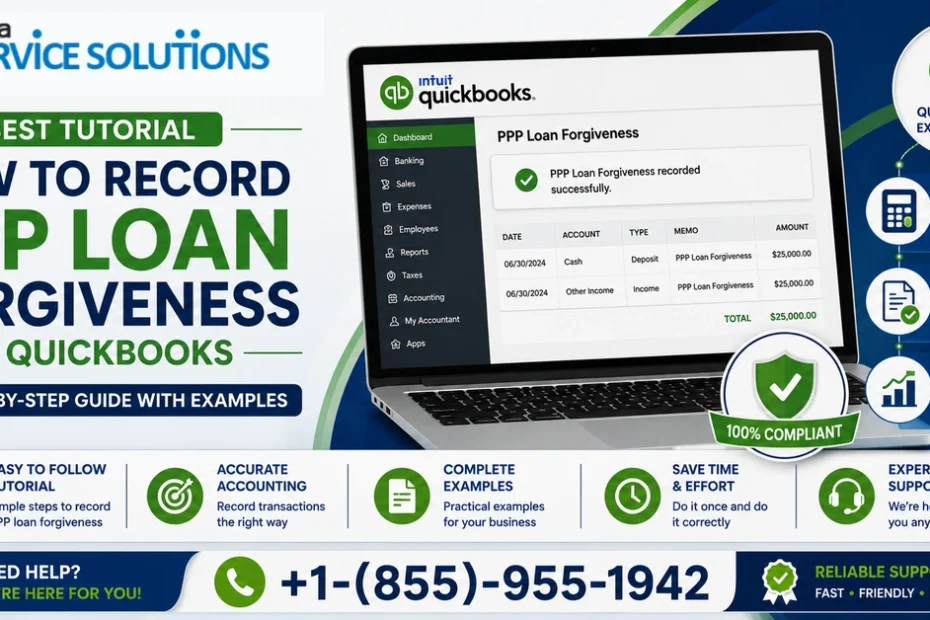 record ppp loan forgiveness in quickbooks