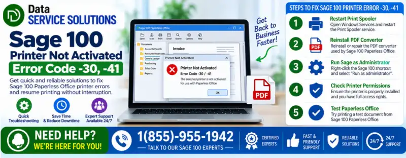 sage 100 print activate