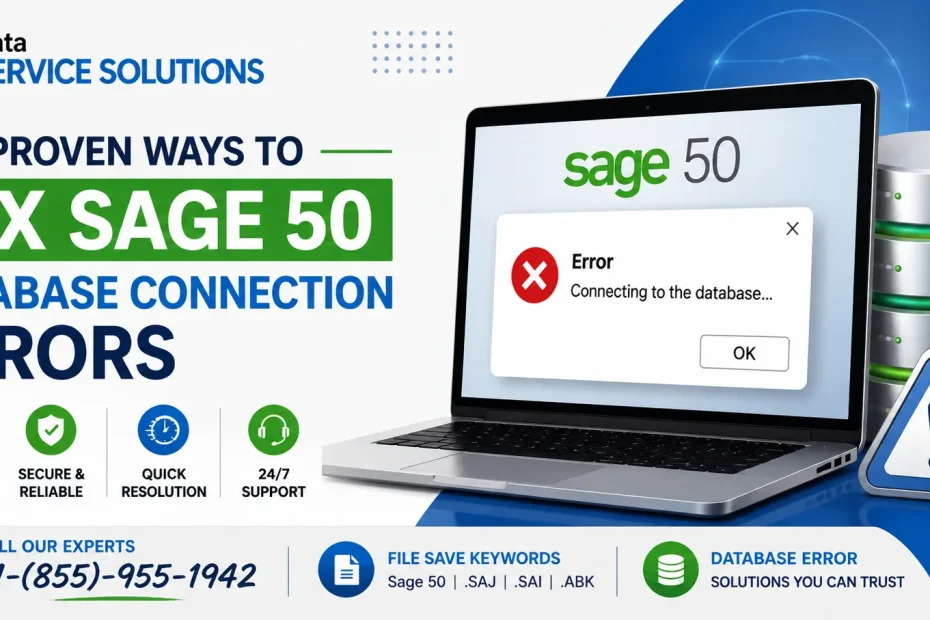 sage 50 error connecting to database
