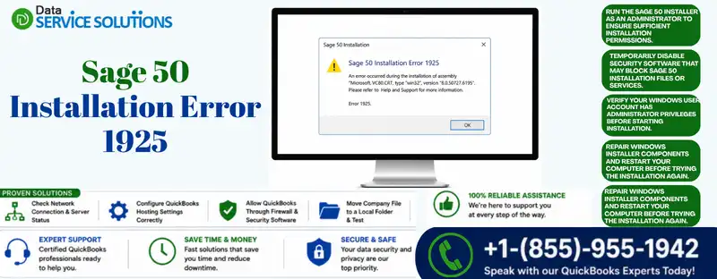 sage 50 installation error 1925
