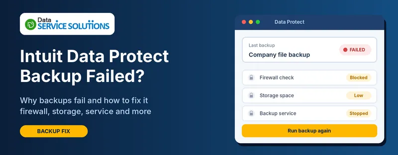 Intuit data protect backup failed