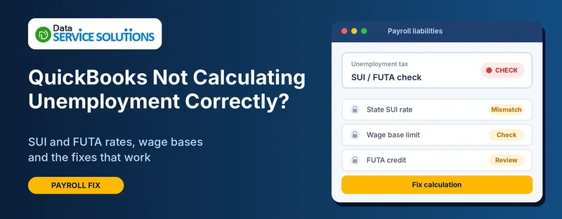 quickbooks not calculating unemployment correctly
