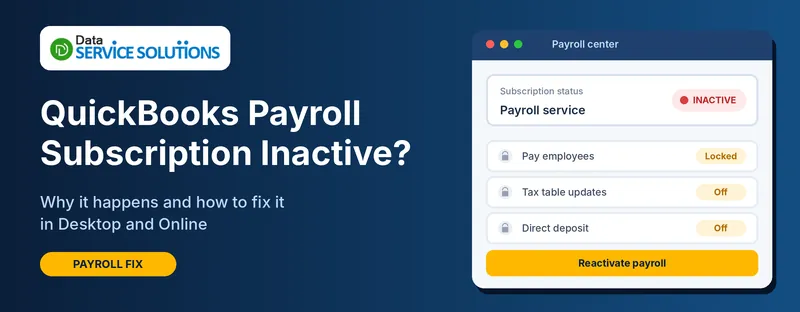 QuickBooks Payroll subscription inactive